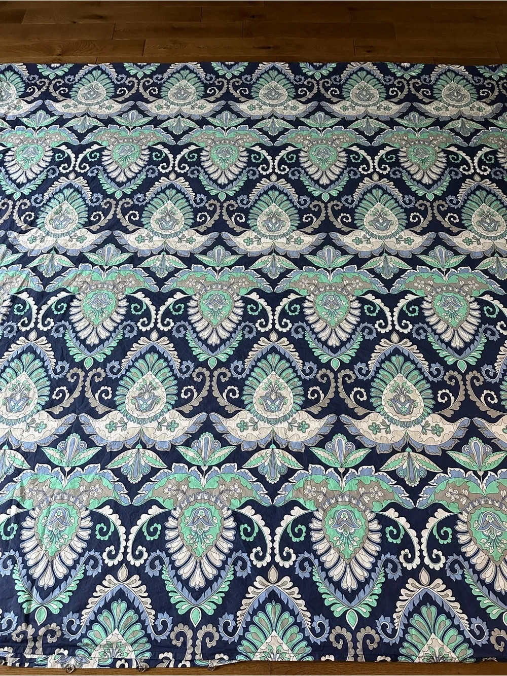 Pottery Barn “Natalie” Deco Medallion Duvet Cover 100% Cotton 90”x 88”